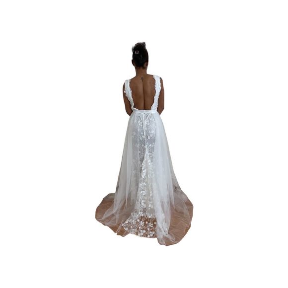 White generic Size 16 A-line dress - Picture 2 of 2